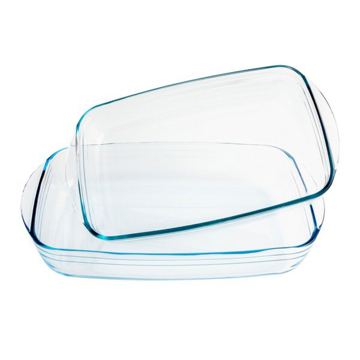 Set med Ugnsfasta Formar Ô Cuisine 334SA05 Transparent Glas (2 pcs) - 4