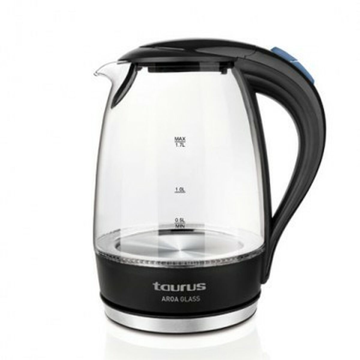 Vattenkokare Taurus AROA GLASS Svart 2200 W 1,7 L