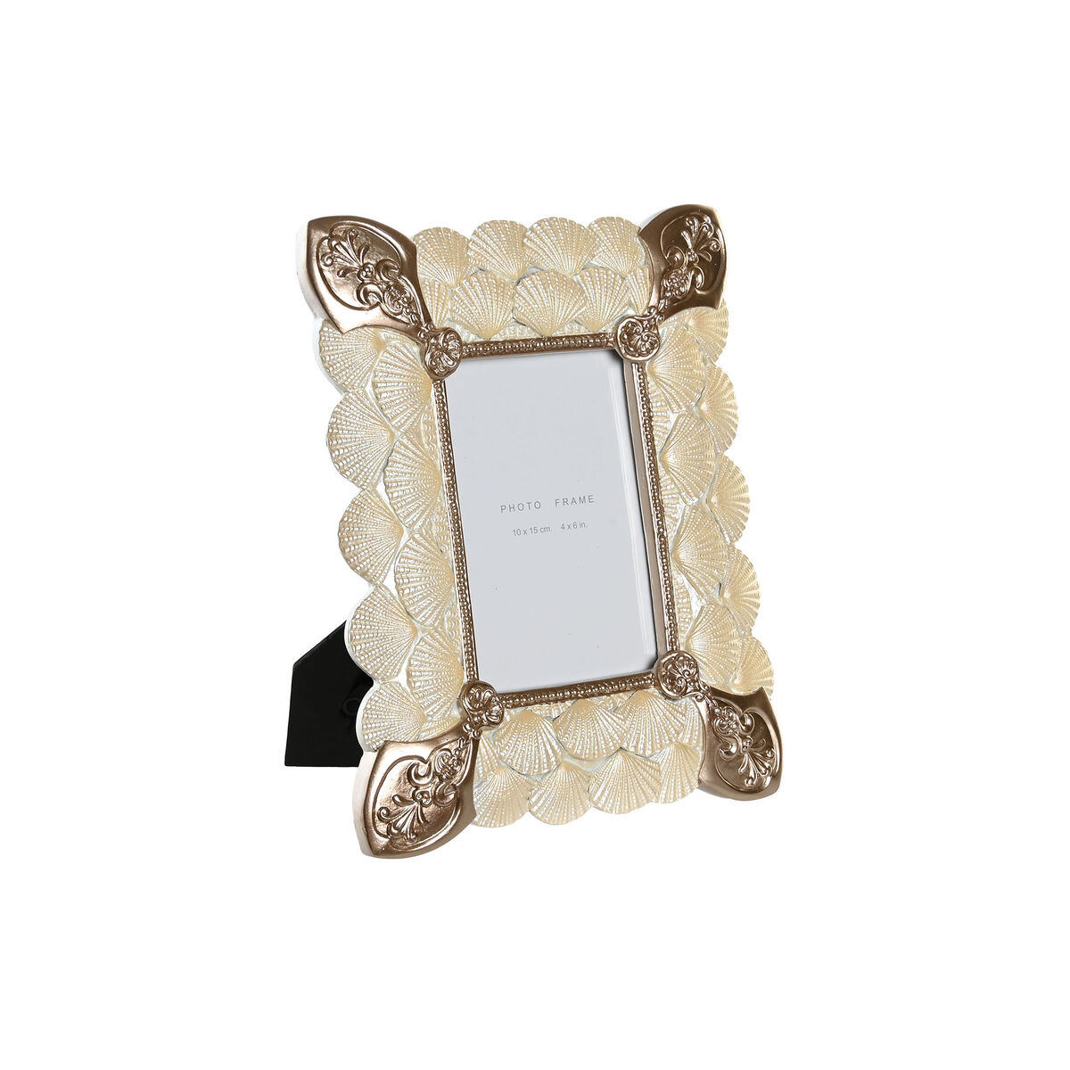 Fotoram DKD Home Decor 20,4 x 2,5 x 26 cm Koppar Vit Harts Romantisk