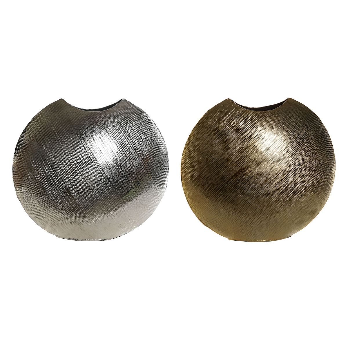 Vas DKD Home Decor Silvrig Gyllene Aluminium Modern 27 x 13 x 33 cm (2 antal)