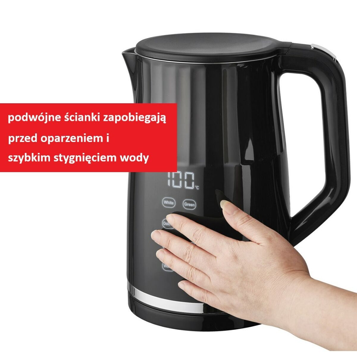 Vattenkokare Feel Maestro MR-049 Svart Transparent 2200 W 1,7 L - 2