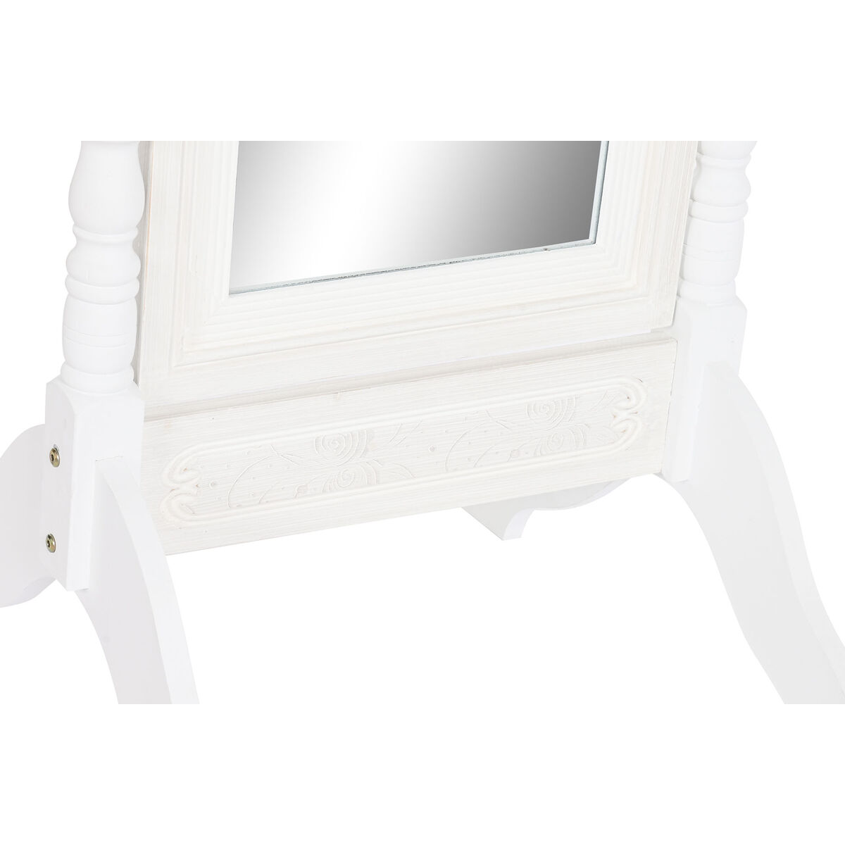 Fristående spegel DKD Home Decor Speglar Vit Trä MDF (50 x 50 x 157 cm) - 2