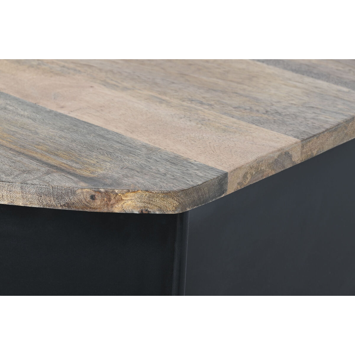 Avlastningsmöbler DKD Home Decor BAR Vit Brun Svart Aluminium Järn Mangoträ 157 x 52 x 90 cm - 2
