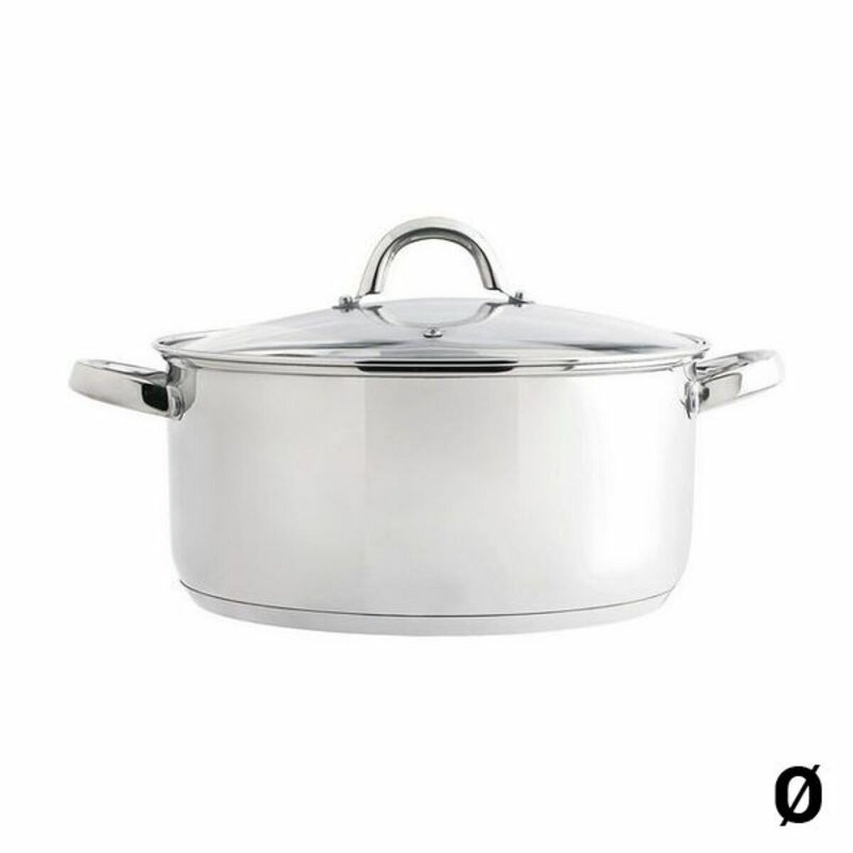 Kastrull med glaslock Quid Ottawa Rostfritt stål, Mått: 30 cm - 6