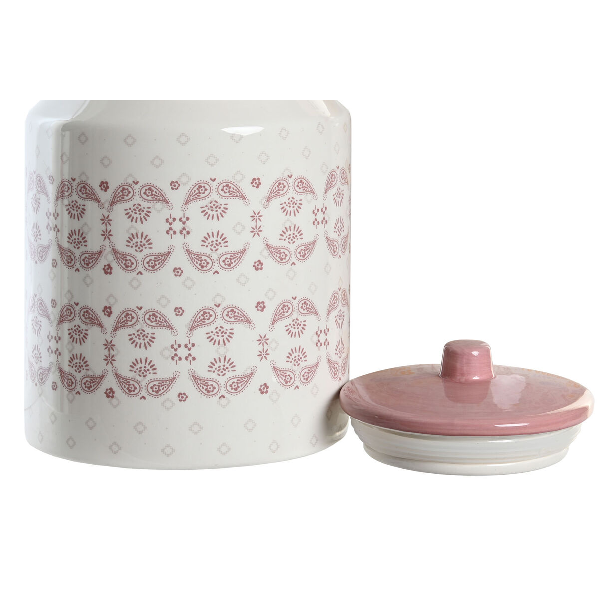 Burk DKD Home Decor 15,5 x 15,5 x 21 cm Rosa Vit Dolomite - 2