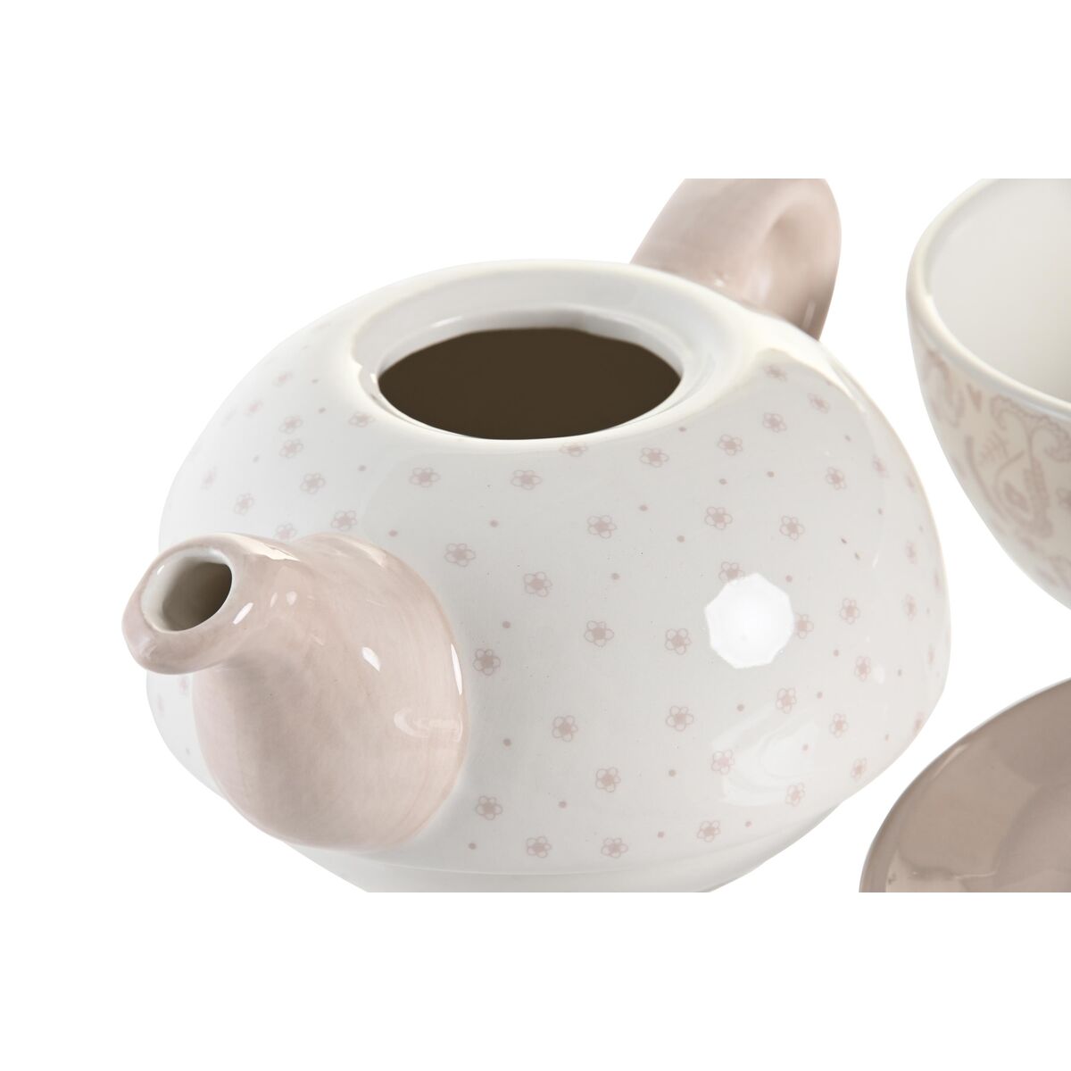 Spel: Tekanna DKD Home Decor Blå Rosa Gul 750 ml Dolomite (3 antal) - 3