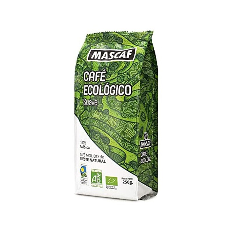 Malet kaffe Mascaf Ekologisk (250 g)