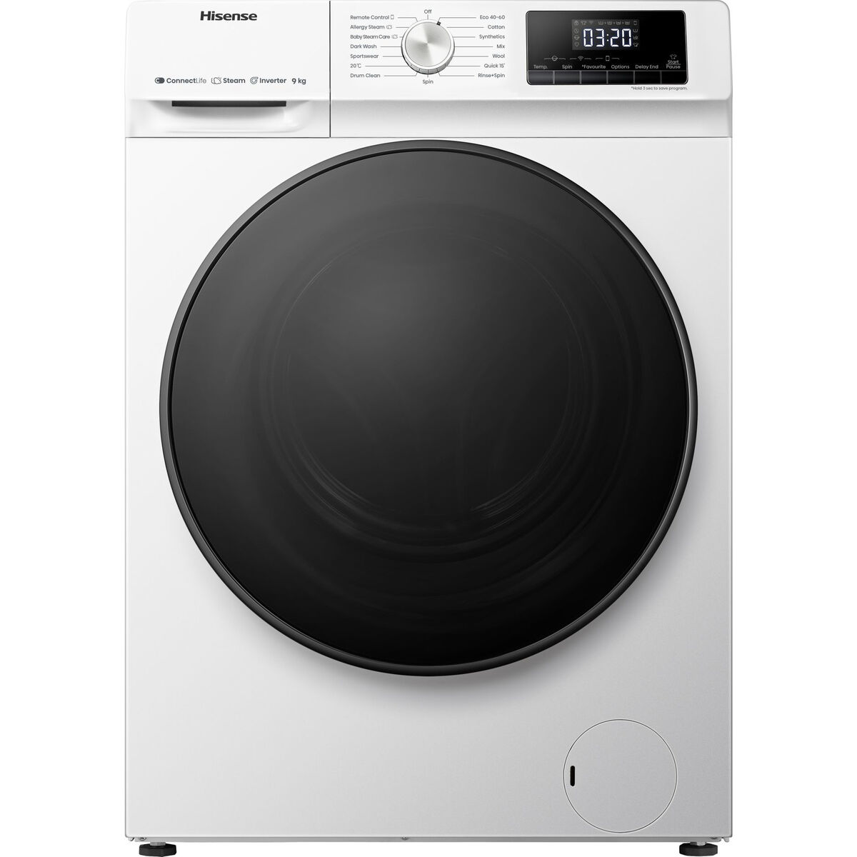 Tvättmaskin Hisense WFQA9014EVJMW 60 cm 1400 rpm 9 kg