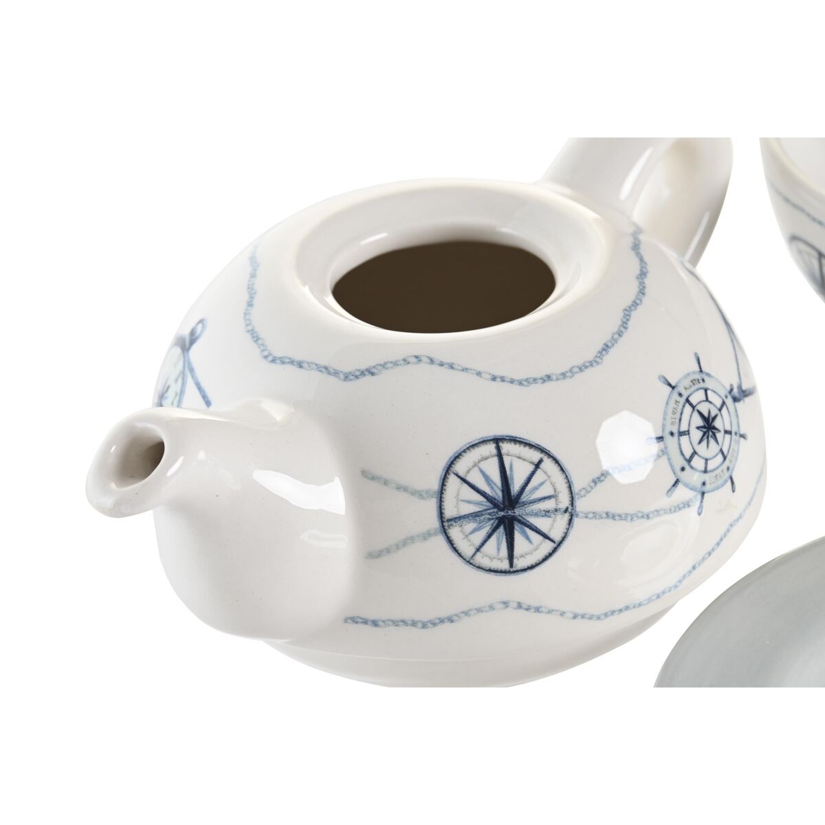 Spel: Tekanna DKD Home Decor Blå Vit 750 ml Dolomite (3 antal) - 2
