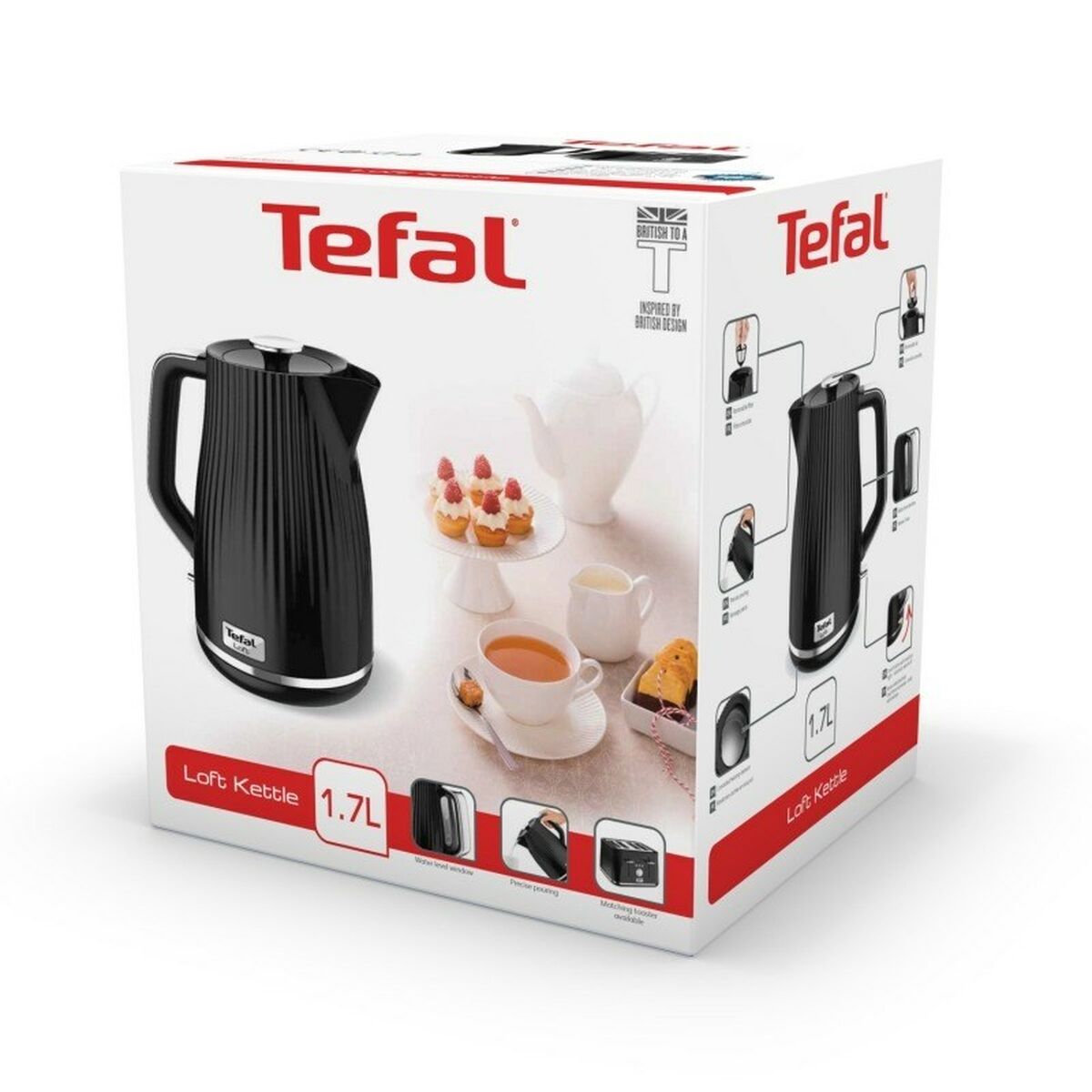 Vattenkokare Tefal KO2508  Svart Metall 2400 W 1,7 L - 2