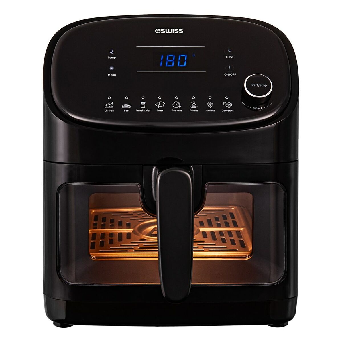 Oljefri Fritös 4SWISS ABB-021 Svart 1350 W 5,5 L