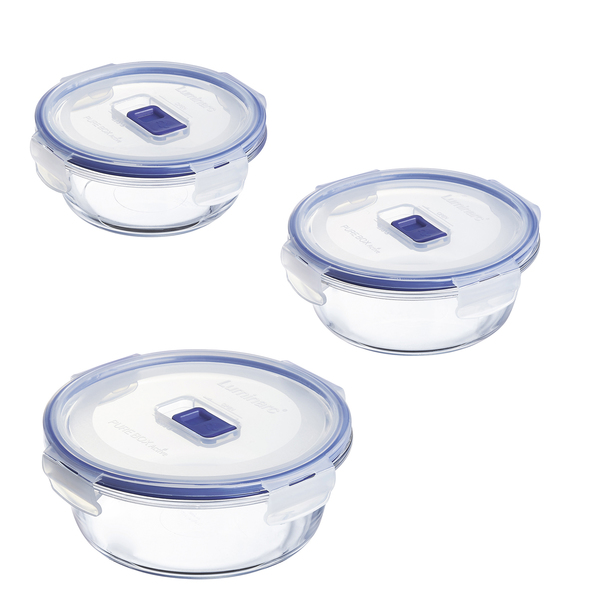 Lunchlådor, set Luminarc Pure Box Active (3 pcs)