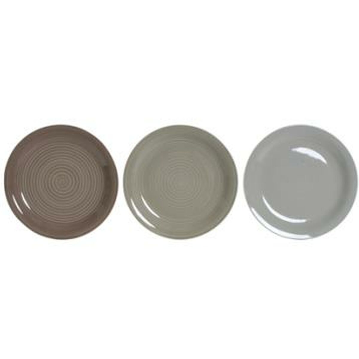 Matservis DKD Home Decor Brun Grå Stengods 18 Delar 26,5 x 26,5 x 3 cm - 3