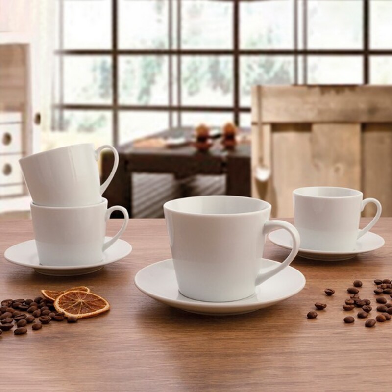 Set med kaffekoppar Quid 001442 (12 pcs) Transparent Keramik 6 Delar 220 ml - 4