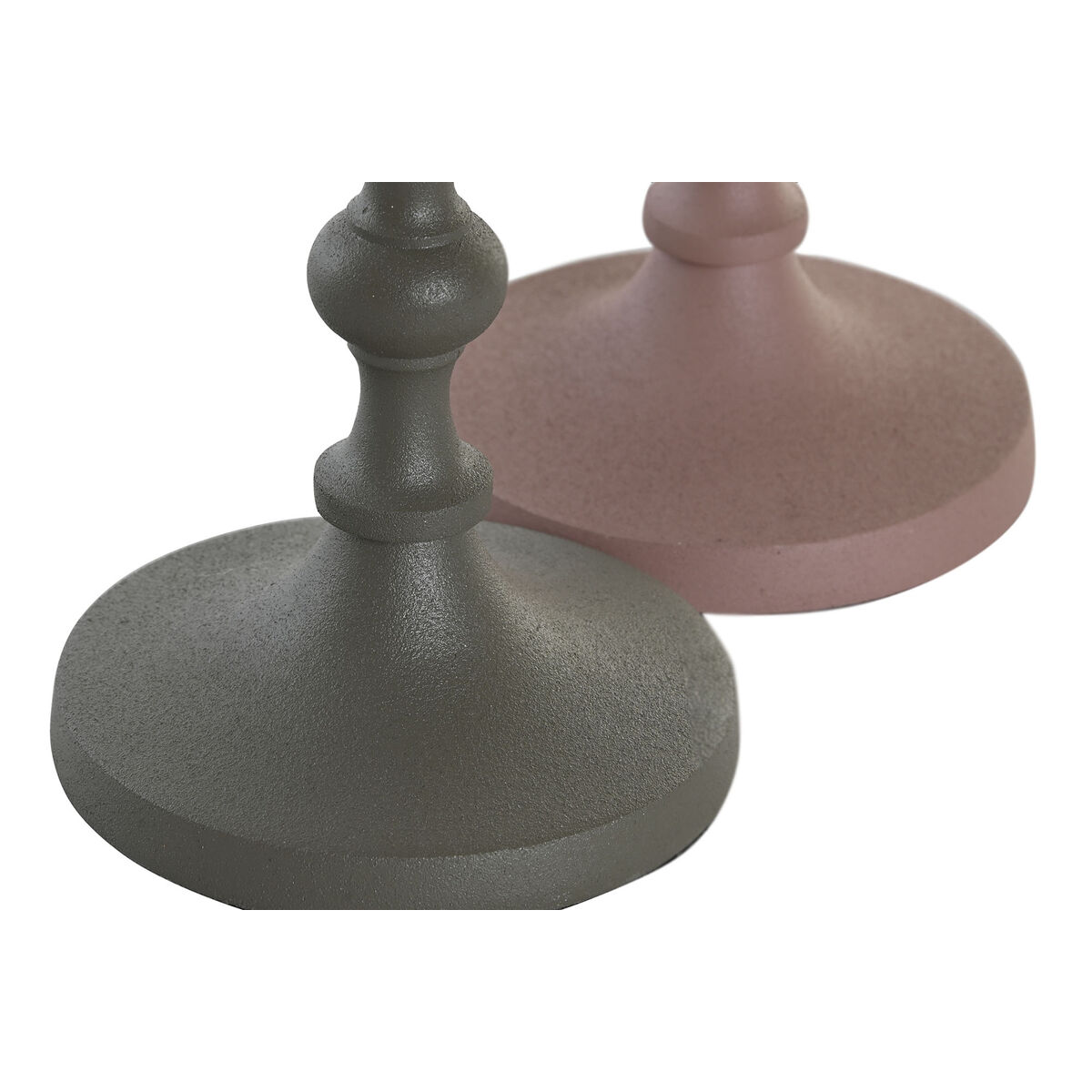 Kandelaber DKD Home Decor 10,5 x 10,5 x 23,5 cm Rosa Aluminium Grön (2 antal) - 2