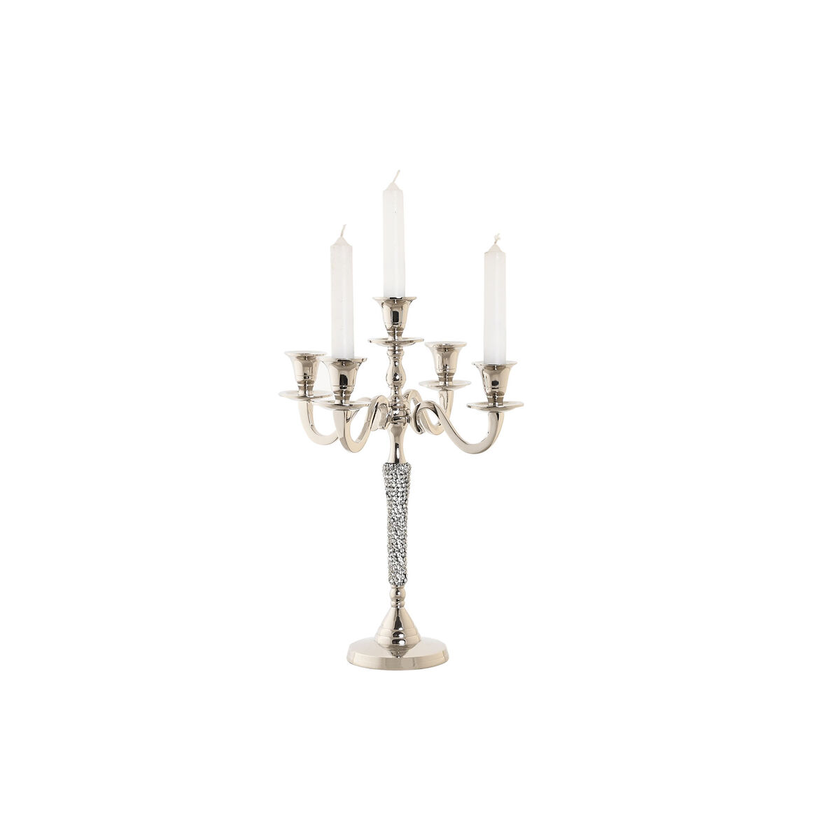 Kandelaber DKD Home Decor Silvrig Aluminium Akryl 26 x 26 x 36 cm - 4