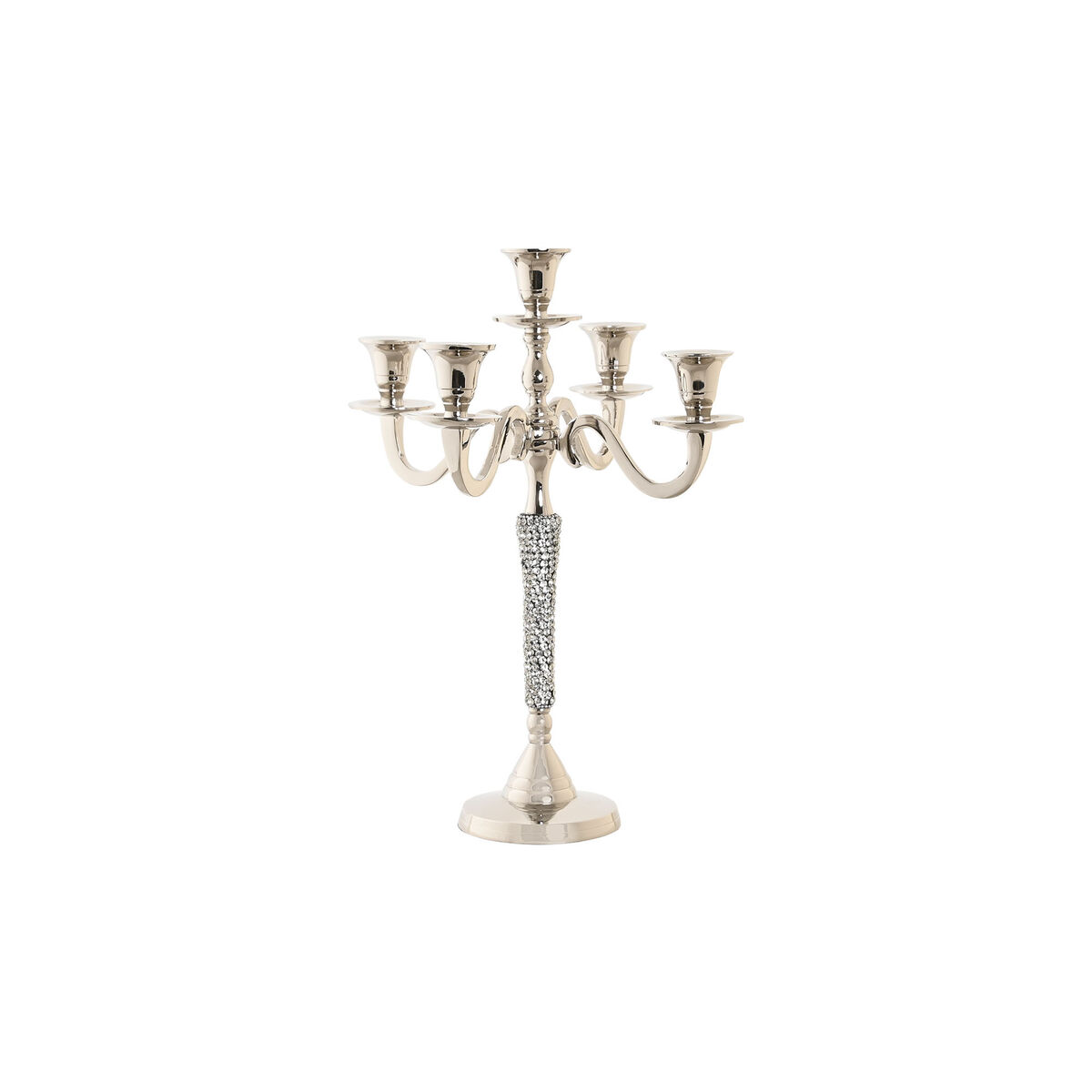 Kandelaber DKD Home Decor Silvrig Aluminium Akryl 26 x 26 x 36 cm