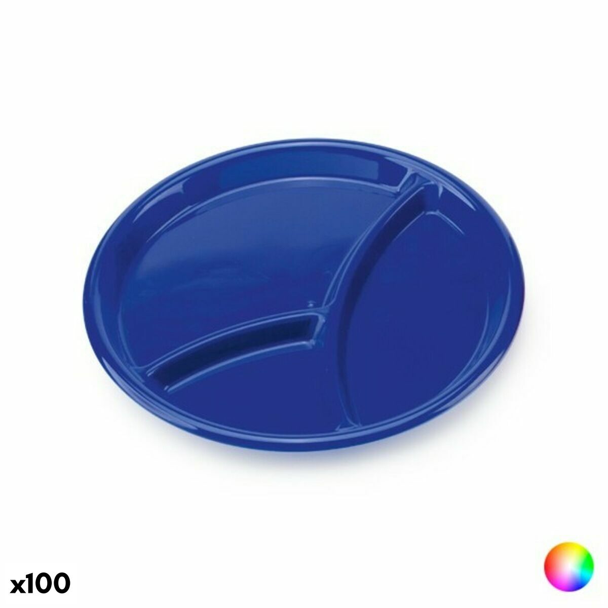 Bricka med fack 144146 (100 antal), Färg: Blå