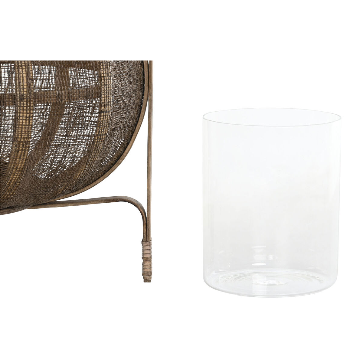 Ljusstakar DKD Home Decor Brun Naturell Bambu 35 x 35 x 47 cm - 2