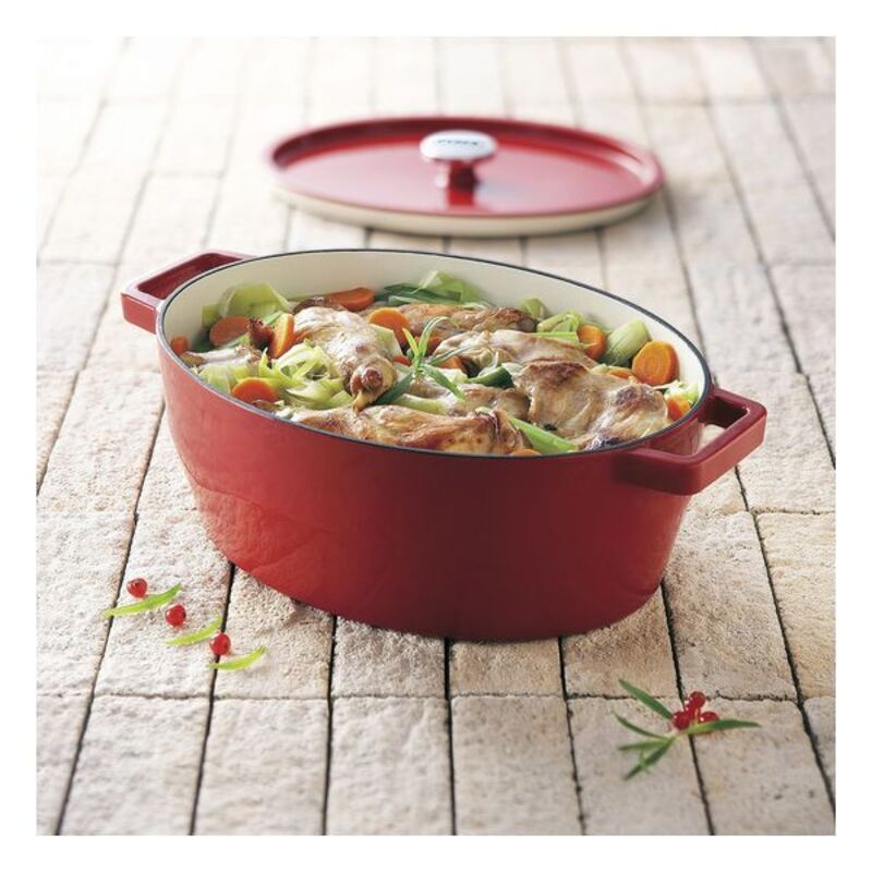 Kastrull med lock Pyrex Slow Cook Gjutjärn, Kapacitet: 2,2 L - 2