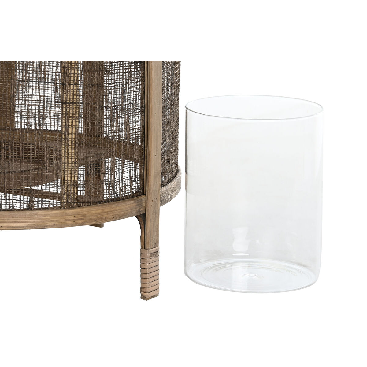 Ljusstakar DKD Home Decor Naturell Brun Bambu 34 x 34 x 60 cm - 2