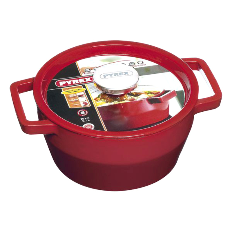 Kastrull med lock Pyrex Slow Cook Gjutjärn, Kapacitet: 6,3 L - 3