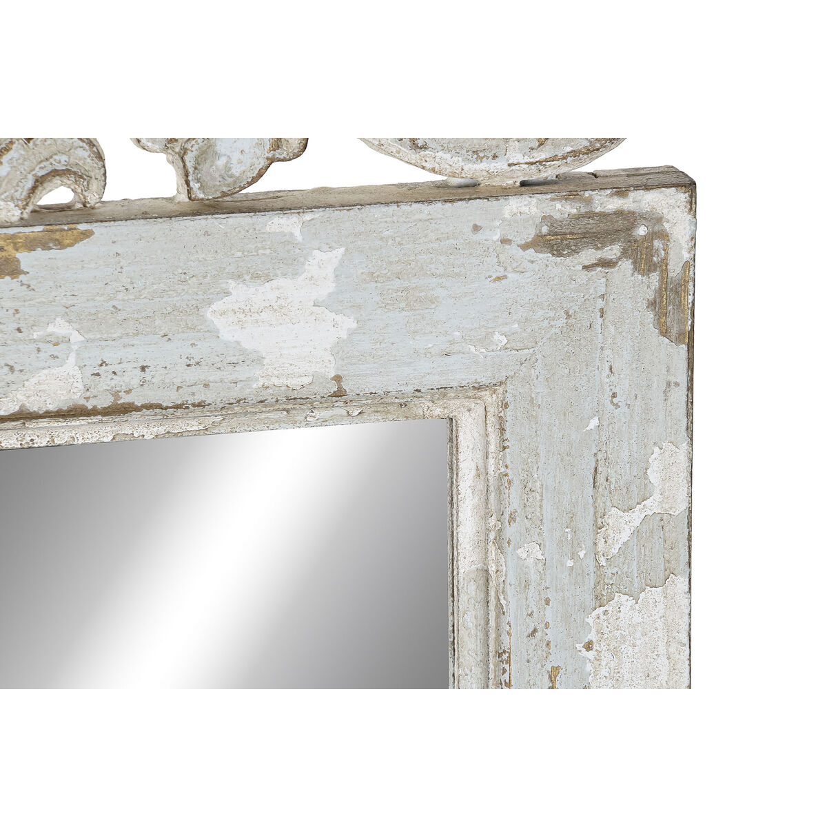 Väggspegel DKD Home Decor Vit Gran Speglar Trä MDF 39 x 3 x 108 cm - 2