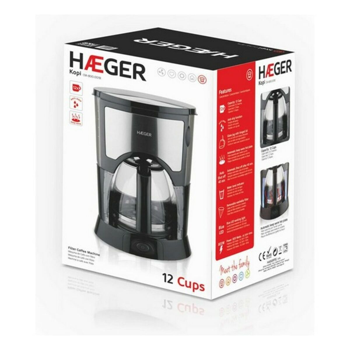 Kaffebryggare Haeger 800W - 2