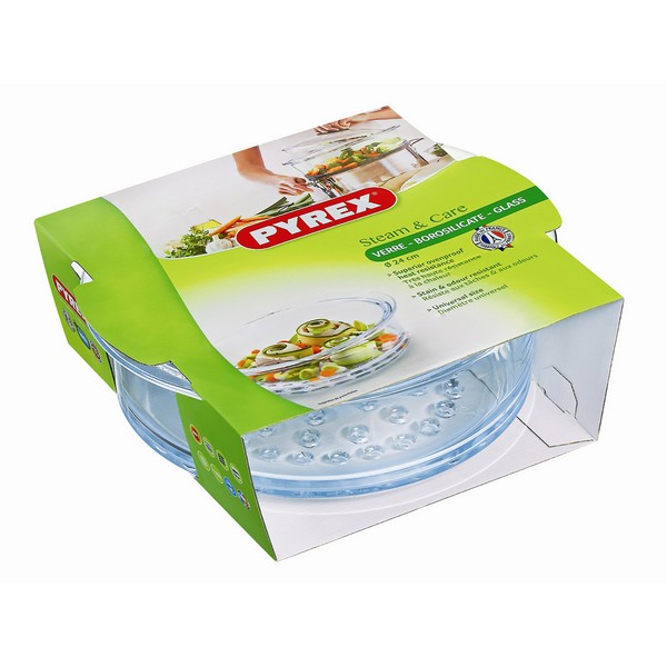 Ugnsform Pyrex Steam&Care Transparent Glas, Mått: Ø 24 cm - 2