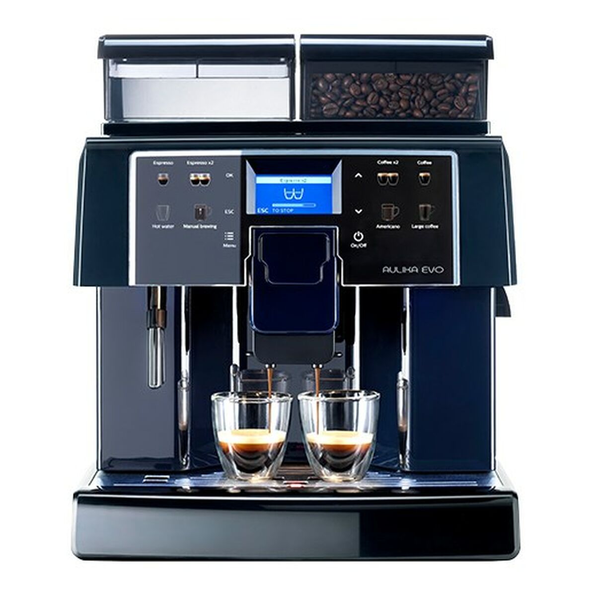 Superautomatisk kaffebryggare Eldom Aulika EVO Blå Svart Svart/Blå 1400 W 2 Csészék