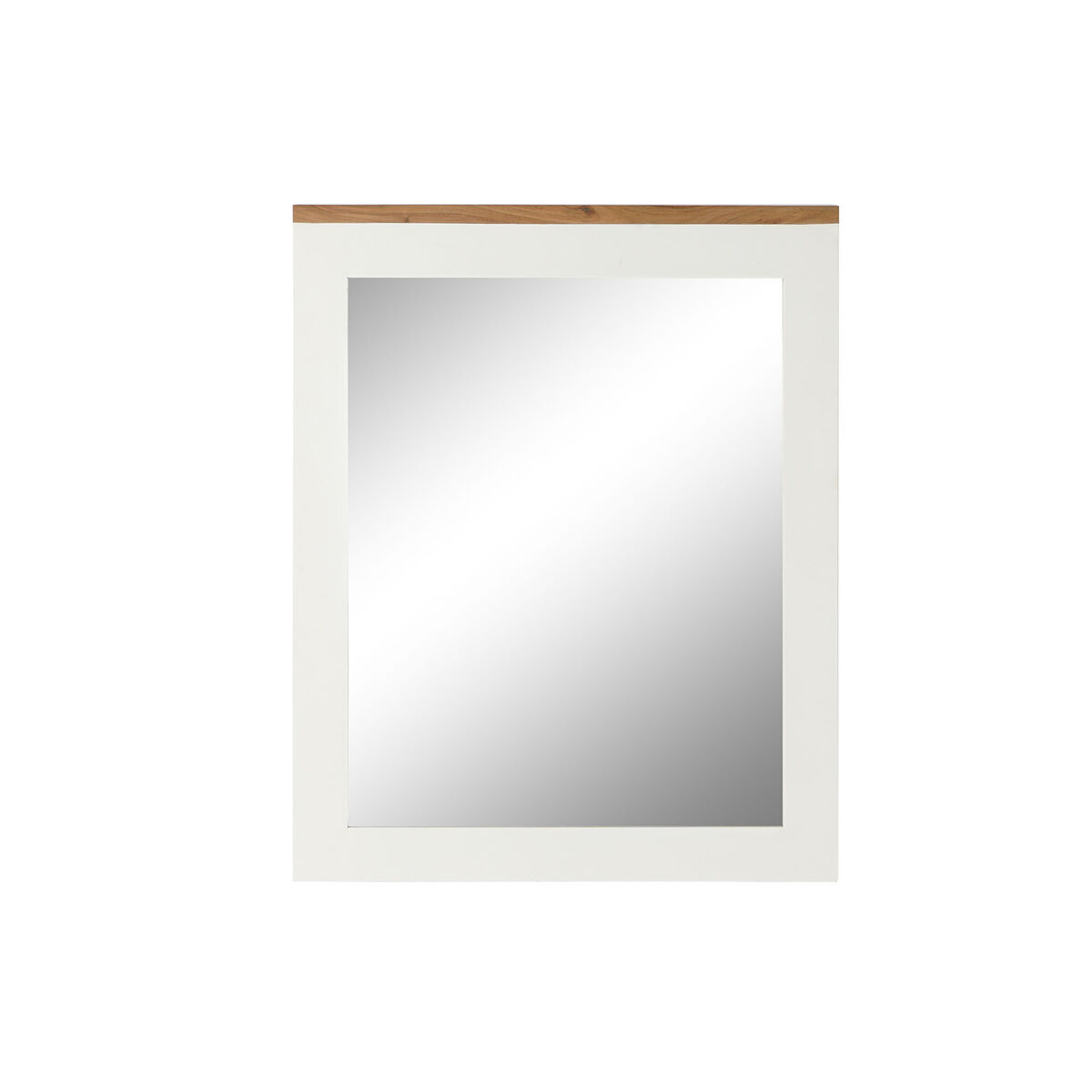 Väggspegel DKD Home Decor Vit Brun Akaciaträ Mangoträ Urban 90 x 1,5 x 113 cm