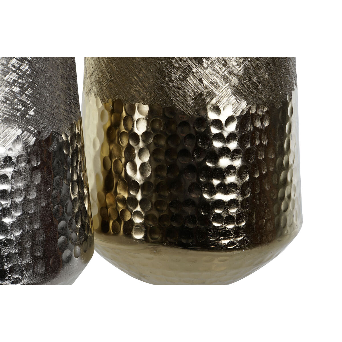 Vas DKD Home Decor Gyllene Silvrig Aluminium 15 x 15 x 36,5 cm (2 antal) - 2