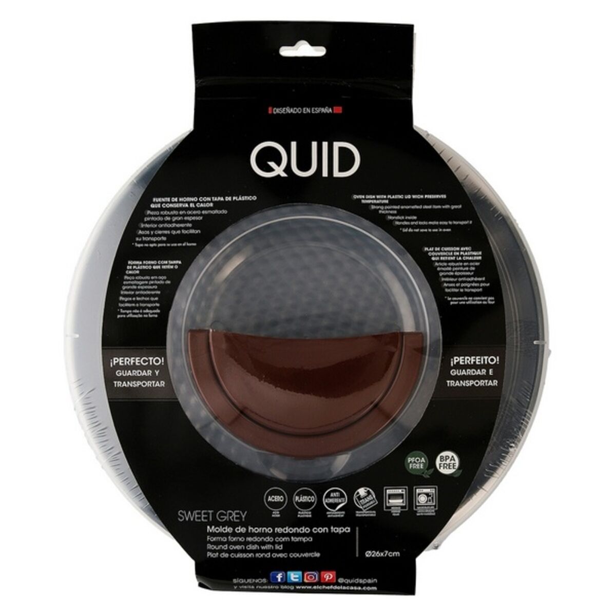 Bakform Quid Sweet Grey Ø 26 cm - 2