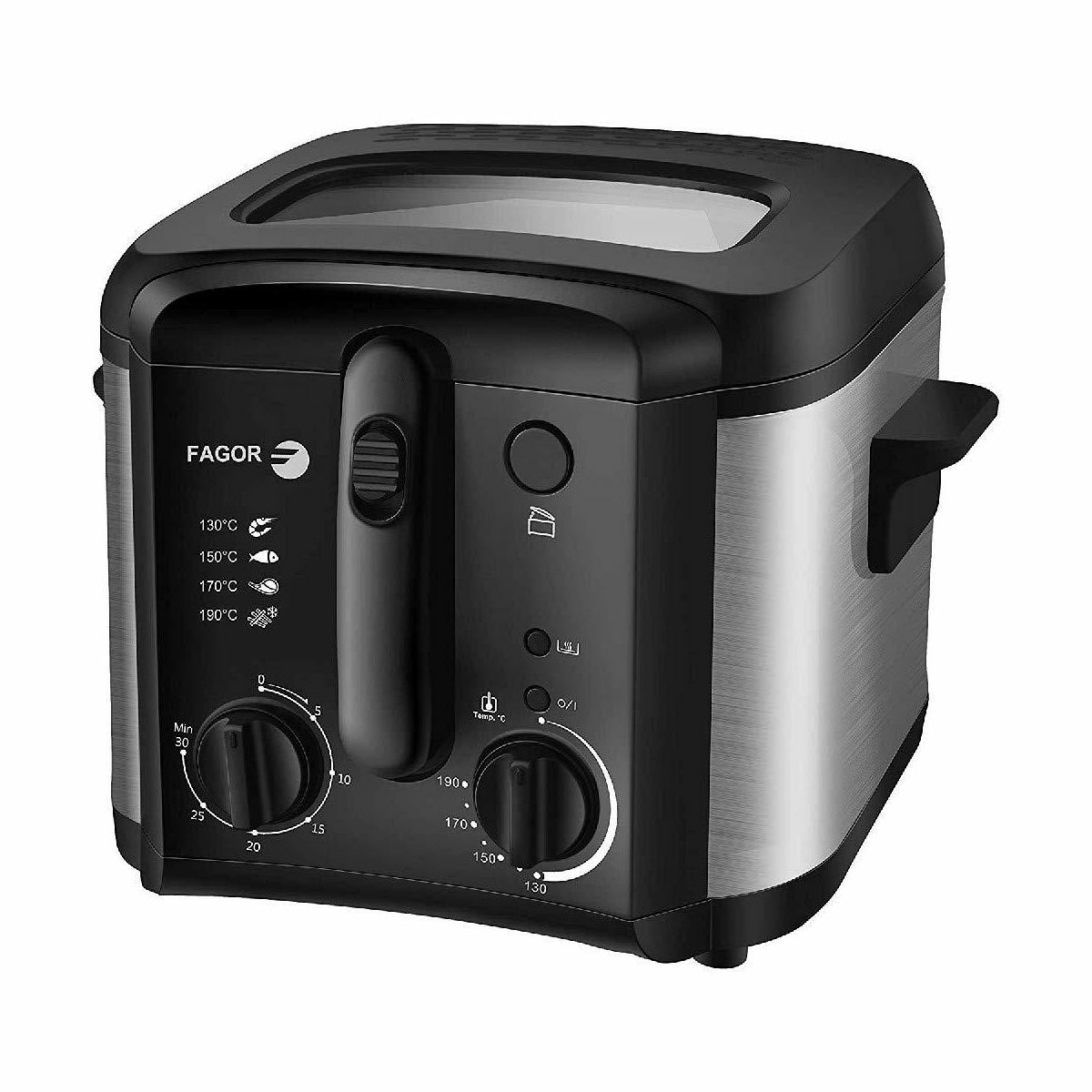 Fritös FAGOR FGEC200 Svart Grå 1600 W - 5