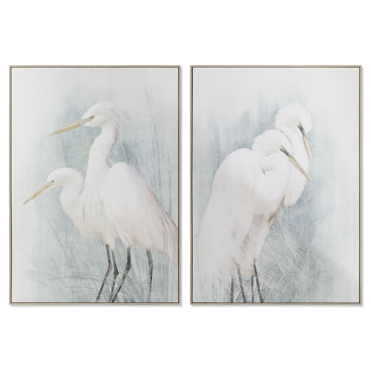 Tavla DKD Home Decor 100 x 4 x 140 cm Orientalisk Häger (2 antal)