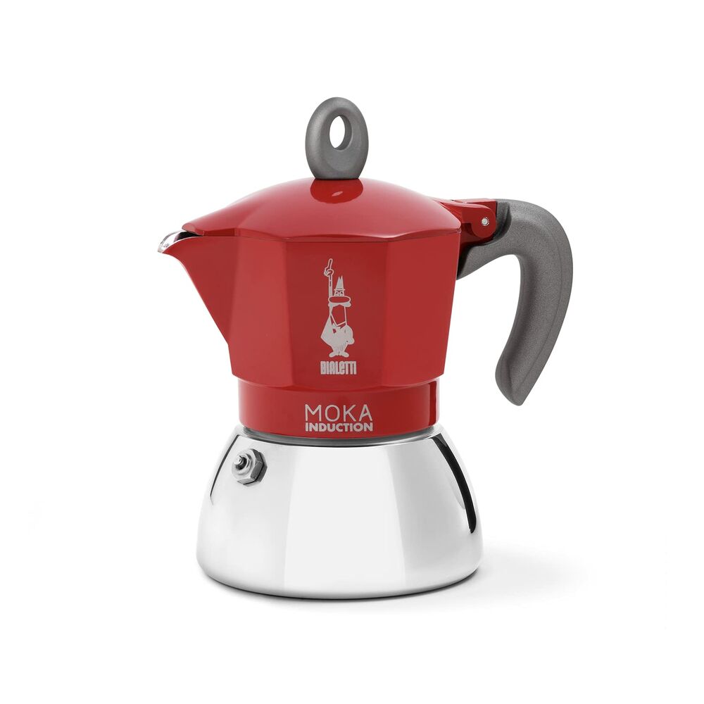 Kaffebryggare Bialetti Moka Röd 90 ml Metall Rostfritt stål Aluminium 100 ml 2 Csészék