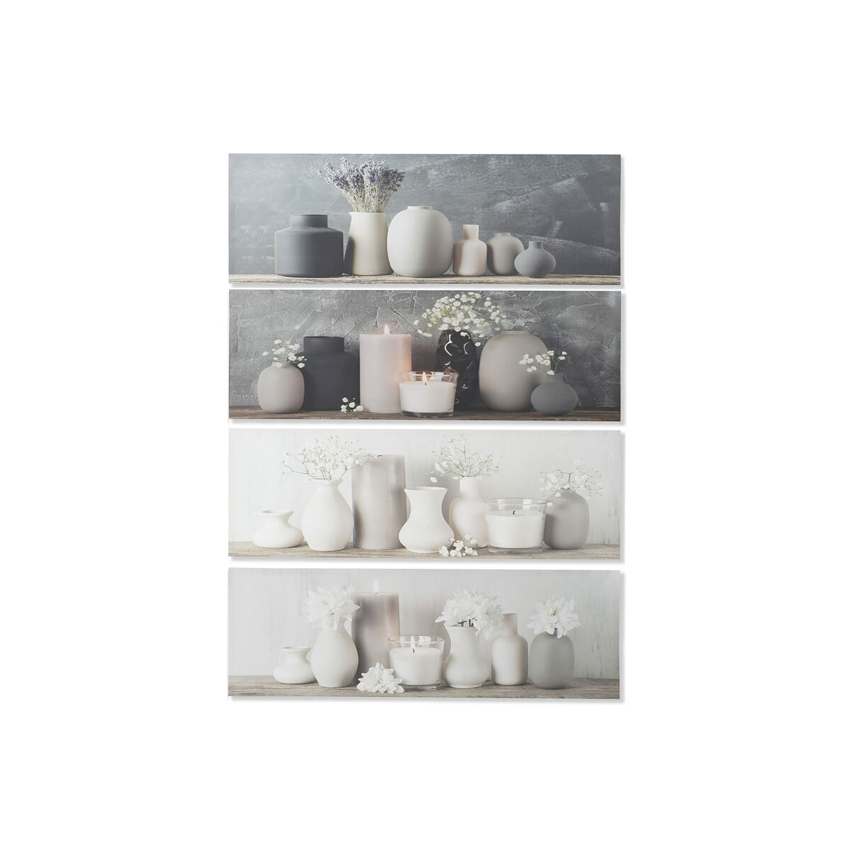 Tavla DKD Home Decor Vas Skandinavisk 135 x 2,5 x 45 cm (4 antal)