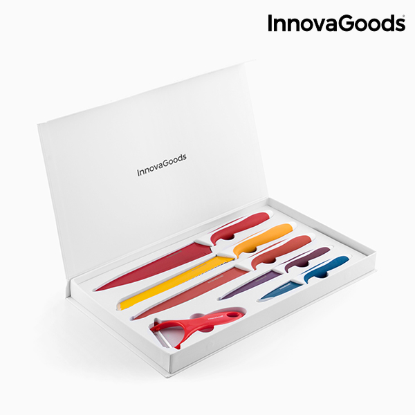 Keramiska köksknivar och skalare Knoolvs InnovaGoods 6 Delar - 2
