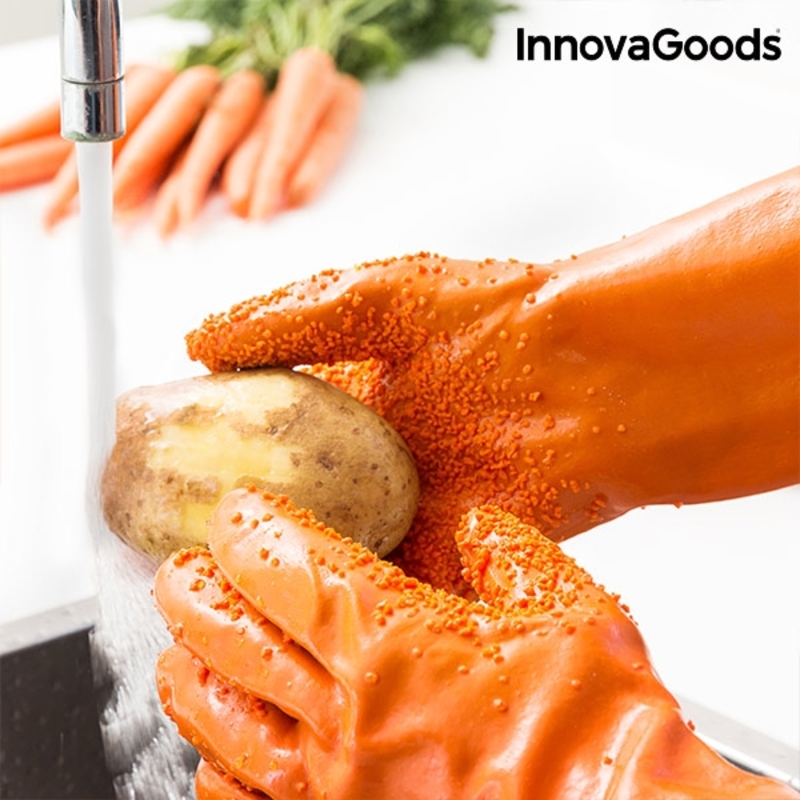 Skrubbhandskar för frukt och grönsaker Gloveg InnovaGoods - 8