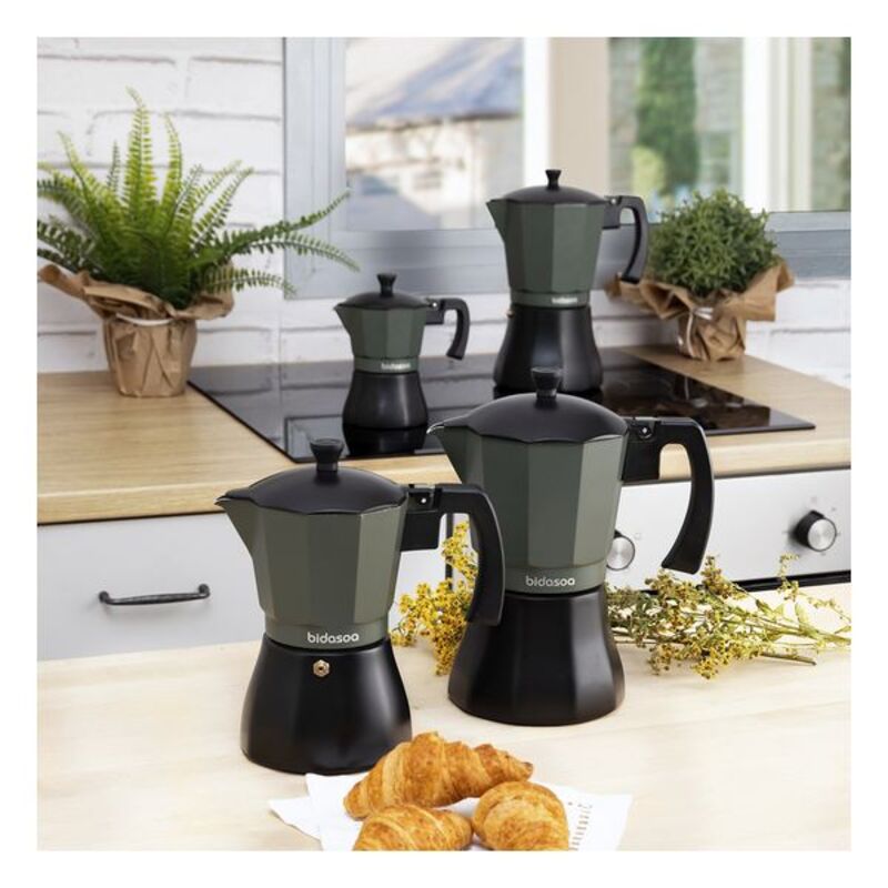 Kaffebryggare Bidasoa Vit Svart Aluminium (12 Csészék) - 4
