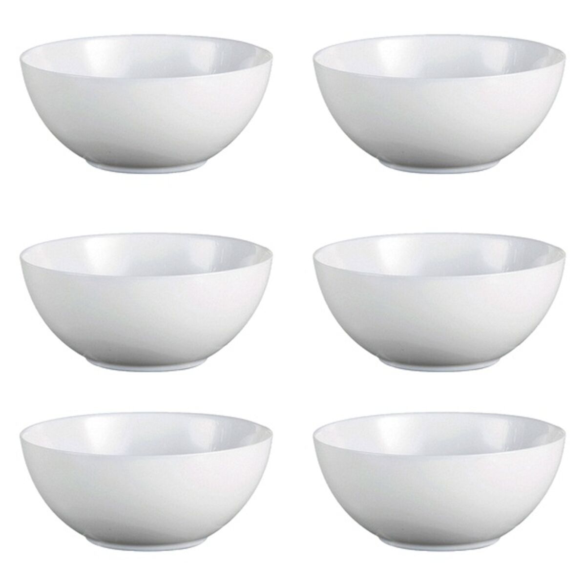 Skålset Luminarc Diwali Vit Glas (18 cm) (6 pcs) - 6