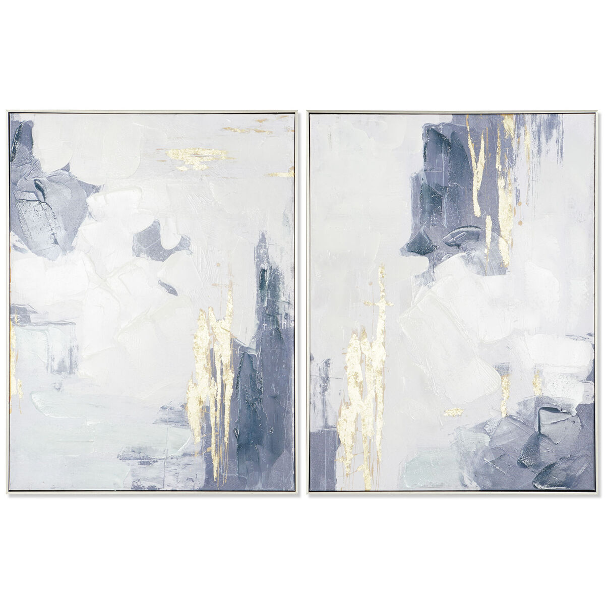 Tavla DKD Home Decor Abstrakt Urban 60 x 3,5 x 80 cm (2 antal)