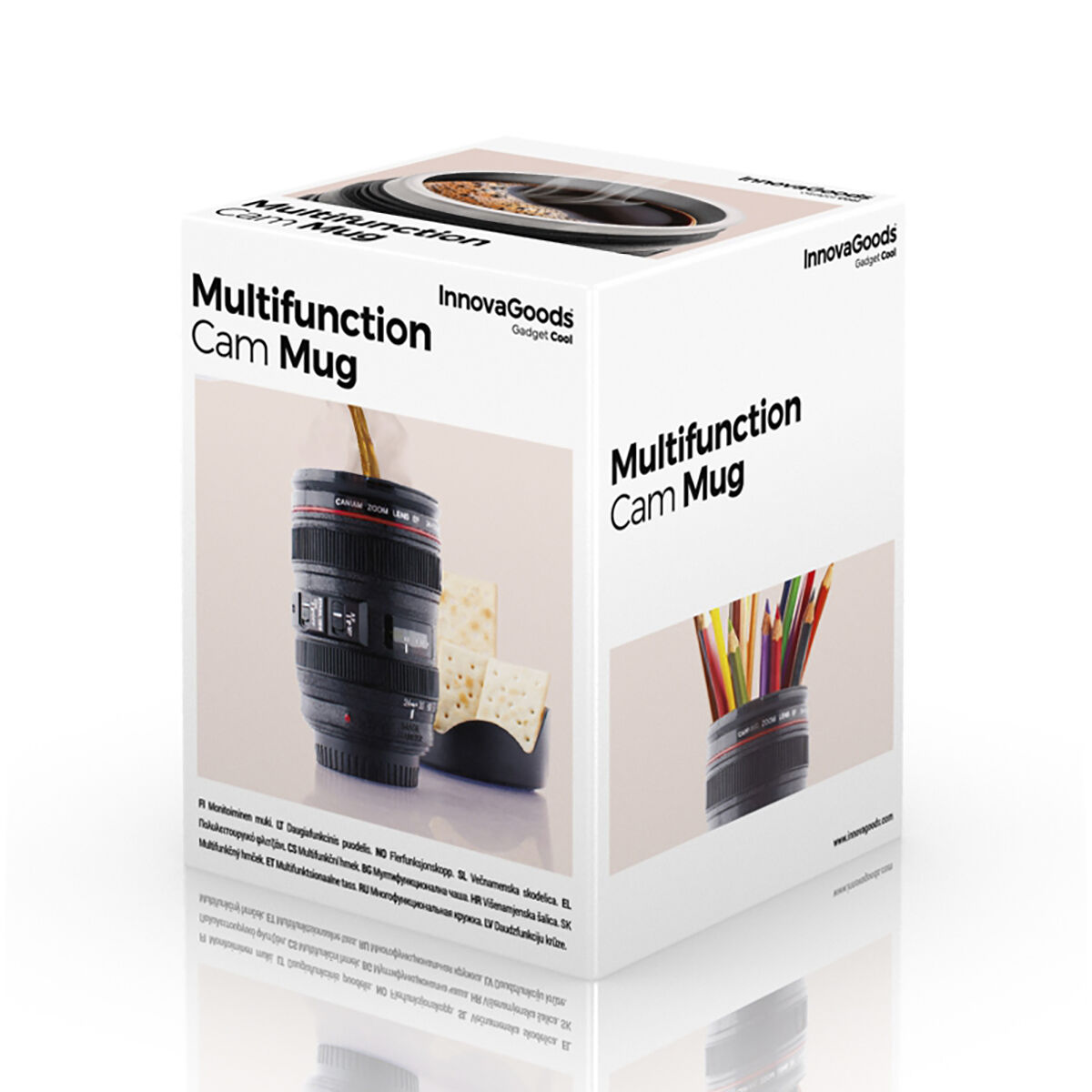 Multifunktionell mugg med lock Thermuffee InnovaGoods - 19
