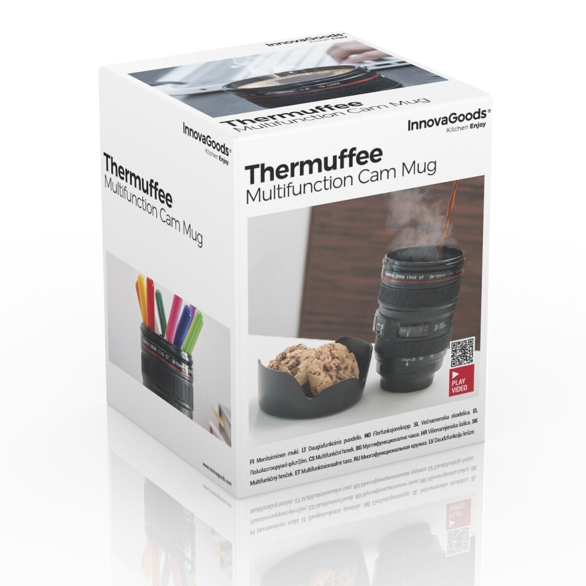 Multifunktionell mugg med lock Thermuffee InnovaGoods - 16