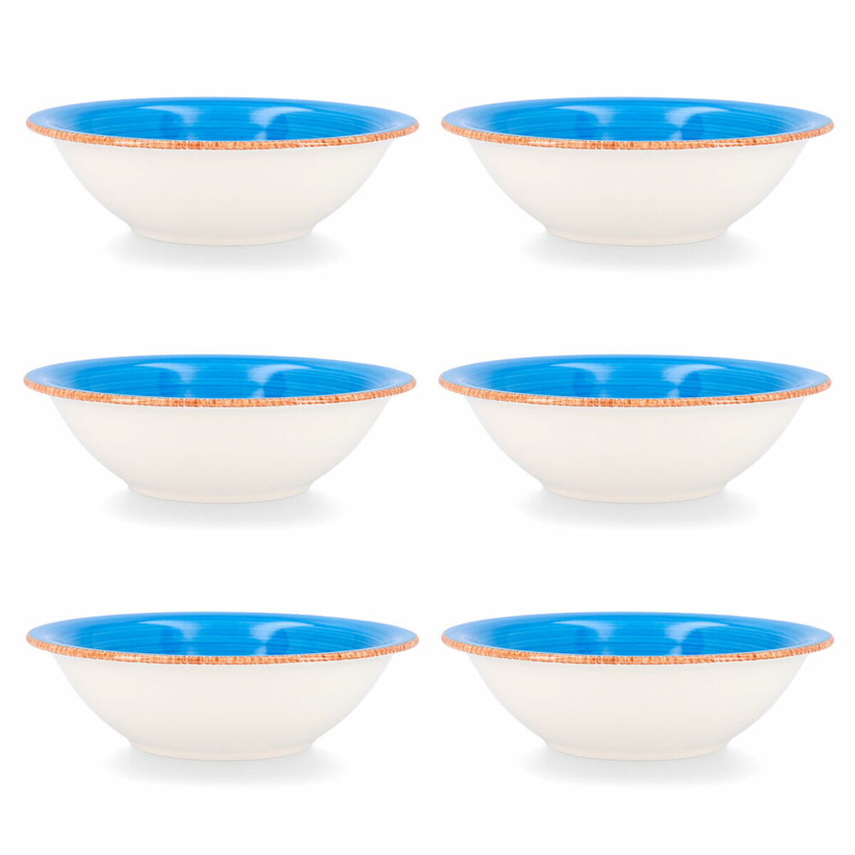 Skål Quid Vita Blå Keramik 6 antal (18 cm) - 4