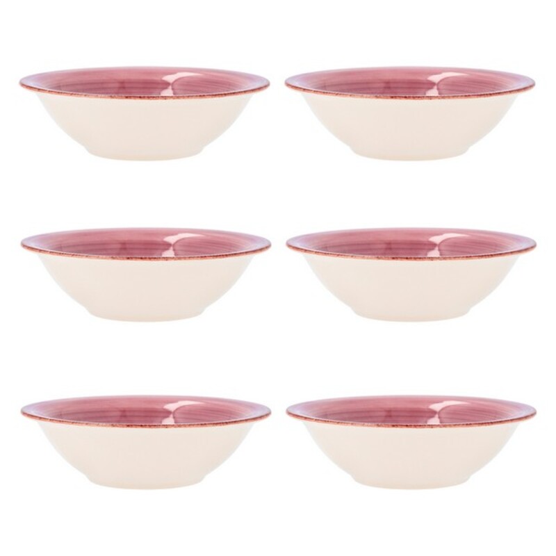 Skål Quid Vita Rosa Keramik 6 antal (18 cm)