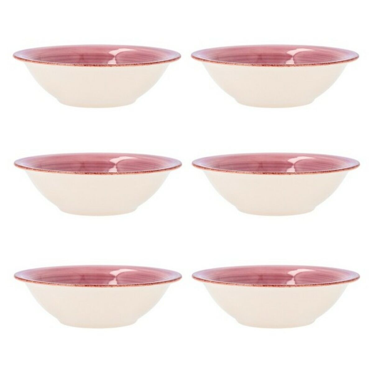 Skål Quid Vita Rosa Keramik 6 antal (18 cm) - 4