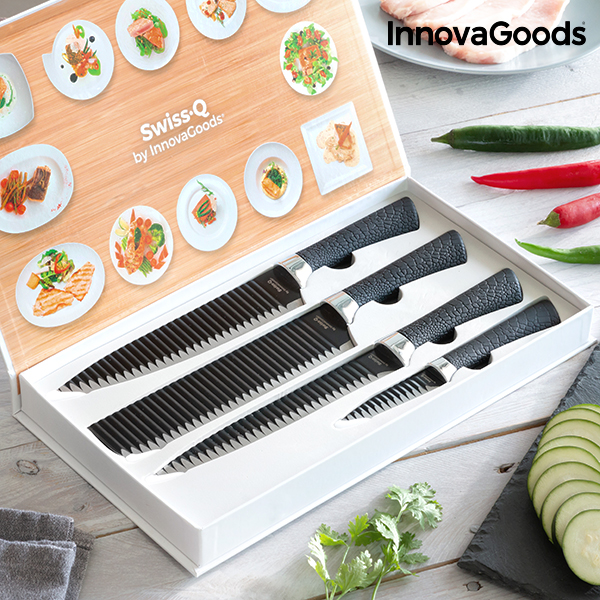 Knivset Black Shark Swiss·Q Namiutsu InnovaGoods 4 Delar
