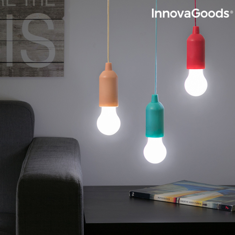 Bärbar LED-lampa med sladd Bulby InnovaGoods - 9