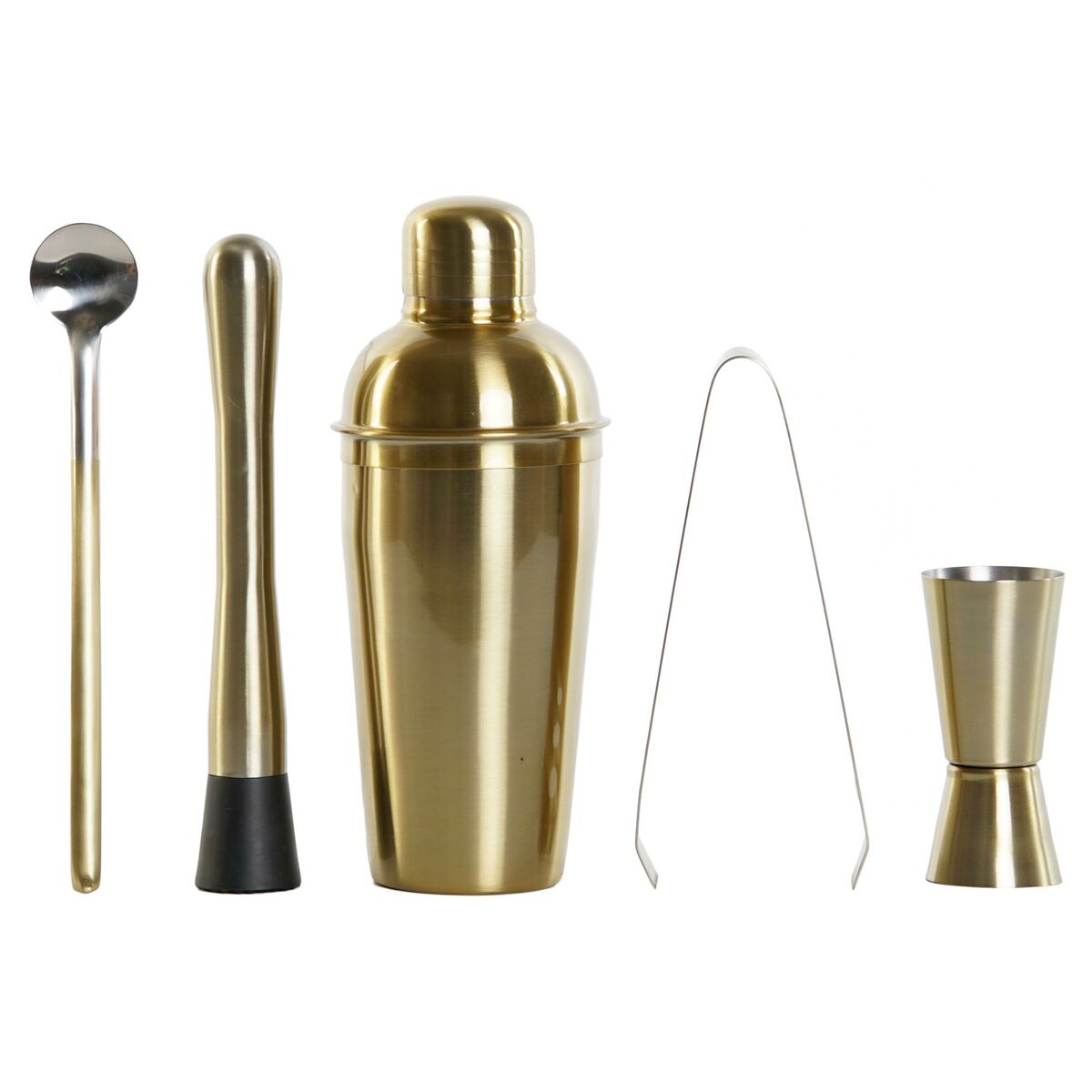 Cocktailset DKD Home Decor Gyllene Rostfritt stål 500 ml 8 x 8 x 21 cm - 2